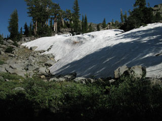 Snow Berm above Red Mountain Heather